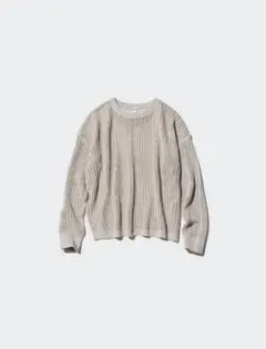 メッシュクルーネックセーター