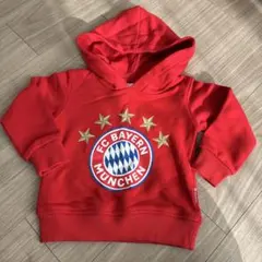 FC BAYERN MUNCHEN 赤 フード付きトレーナー 98