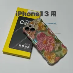 JETech for iPhone 13 ピンクの花 Case