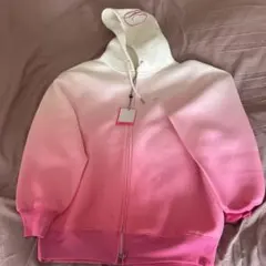 グラデーションピンク フード付きパーカー