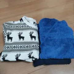 ２着セット　ユニクロ　フリース パジャマ　130