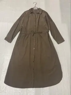 コーデュロイシャツワンピース
