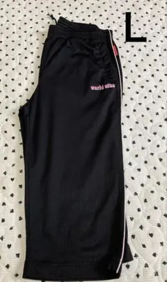 WORLD NIKE ストライプジャージパンツ Lサイズ　レディース