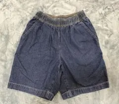 30 GU KIDS（男女兼用）デニムシェフショーツ　150