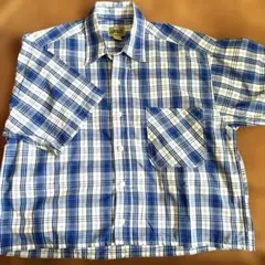 80s OLD UNIQLO 半袖チェックシャツ M 短丈