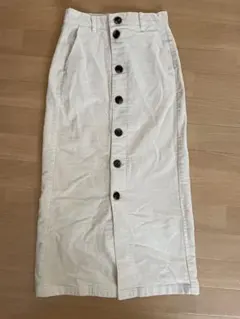 GU アイボリー　コーデュロイ タイトスカート