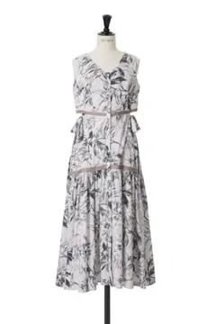 herlipto Floral Cut-Out Long Dress