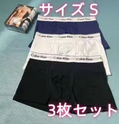 Calvin Klein ボクサーパンツ ブラック/ホワイト/ネイビー 3枚 S