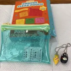 ★未使用★『バーバパパ』シークレットエンボスクリアポーチ　ブルー　おまけ付きのサムネイル
