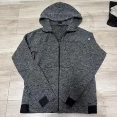 adidas フード付きグレーパーカー Mサイズ