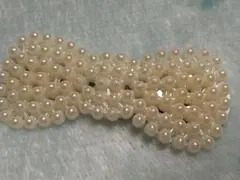 【新品】総パール　ヘアアクセサリー　ヘアピン　スリーピン　ガーリー　リボン型