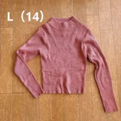 Say What? ピンク リブニット L（14）　トップス　長袖