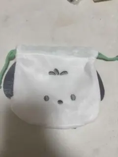 はぴだんぶい ふわふわフェイス巾着 ポチャッコ