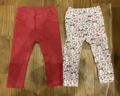 90cm 花柄パンツ 2点セット