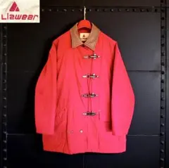 90s vintage アメリカ古着 ファイアーマンジャケット 襟本革レザー M