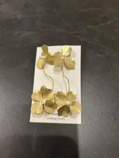【美品】bride me ゴールド花モチーフピアス ウェディング用