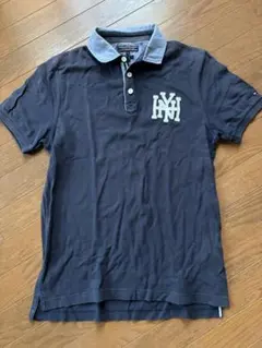 トミーヒルフィガー　ネイビー　スリムフィット　ポロシャツ　L 紺色　半袖