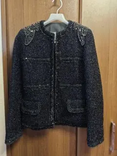限定セール 未使用ZARA ブラック テーラードジャケット M - メルカリ