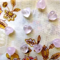 モ*モ様 ローズクォーツ ハート型天然石 約15個 チェリークウォーツ一連