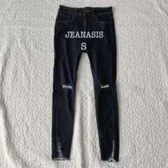 ジーナシス デニムパンツ スキニー インディゴ S ダメージ 春夏