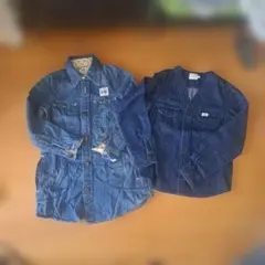 Lee インディゴデニム ボタンシャツ 140 &ワンピース 130 ２枚セット