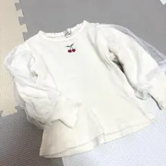 アイボリー チェリー刺繍トップス 95