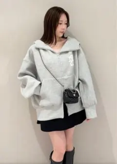 【SNIDEL 完売品】ボリュームパーカー グレー