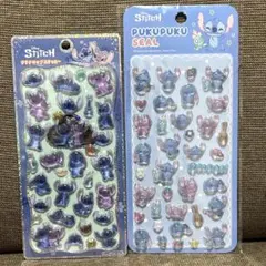 スティッチ シール プチドロップステッカー ぷくぷくシール ラメ 新作 正規品