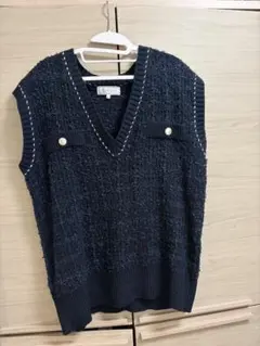 ROPE' PICNIC ニットベスト　ツイード風