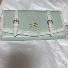ミントグリーン 三つ折り財布 合成皮革