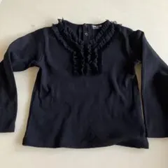 COMME CA ISM ブラック長袖カットソー 100A