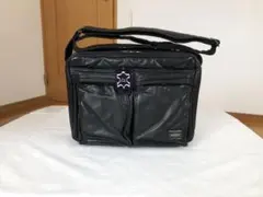 美品　ポーター　タンカー　ショルダー　バッグ　レザー　本革　L　サイズ　2層