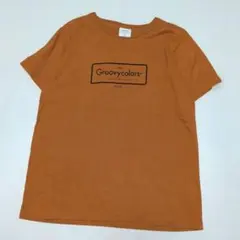 160★グルービーカラーズ★ロゴプリントＴシャツ★茶色