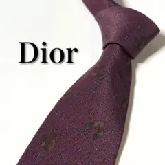 Dior ネクタイ レッド 赤 オブリーク トロッター 刺繍 定番 人気 総柄