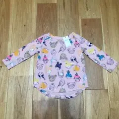 【新作30%OFF】babyGap80cm ガールズプリントピンクトップス