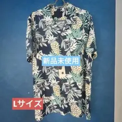 新品✨ANTI BALLISTIC 総柄 アロハシャツ L ネイビー リゾートのサムネイル