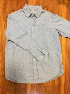 UNIQLO グレー シャツ レディース 綿100%
