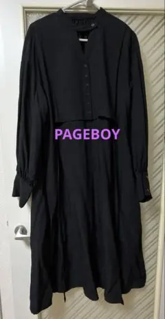 PAGEBOY カフタンワンピース 黒 ブラック F