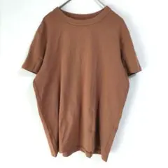 〈ユニクロ〉半袖Ｔシャツ　コンパクト　茶色系　シンプル　大きいサイズ　XL