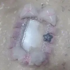 【A7】ピンク 猫耳付きトレカケース