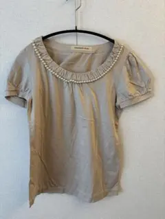 STRAWBERRY-FIELDS ベージュ パール Tシャツ