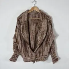 古着 ヴィンテージ ニットカーディガン ブラウン