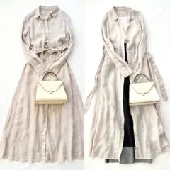 未着用ニューヨーク購入 120%LINO 最高級リネンシャツドレス 日本未入荷のサムネイル