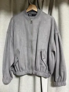 【美品】ZARA グレー ブルゾン Mサイズ
