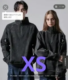 CLEL ヘビーウェイト ヴィ ンテージデザインハーフジップ xs