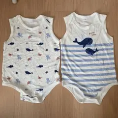 新品　海洋生物デザイン シャツ肌着2枚セット