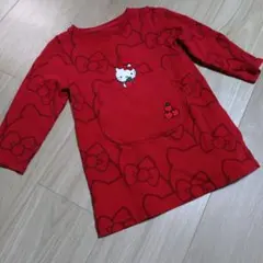 Hello Kitty レッド ワンピース 90