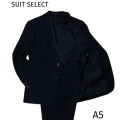 スーツセレクト スーツ ブラック A5 セットアップ シャドーストライプ