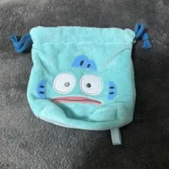 サンリオ　ふわふわフェイス巾着　ハンギョドン　はぴだんぶい