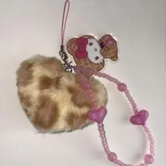 ハローキティ レオパード柄 ギャルクマ キーホルダー